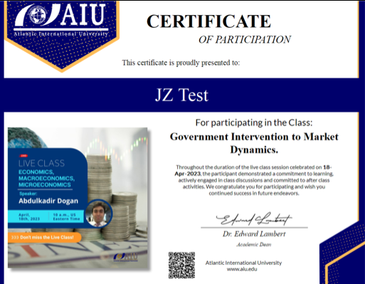 aiu certificate